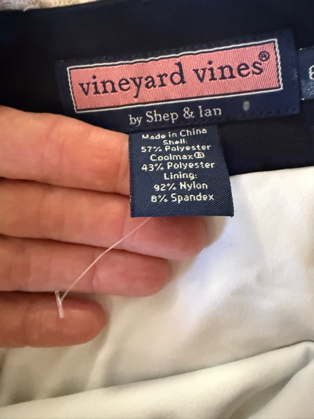 NWOT Vineyard Vines Coolmax Navy Golf Skort 18”, 4, MSRP $89 - Picture 8 of 12